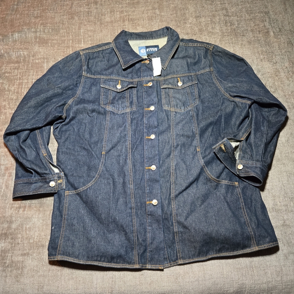 Avenue Blues Men's Blue Button Up Denim Jacket Size 26/28 Big & Tall